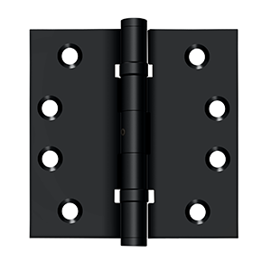 Deltana Architectural Hardware Solid Brass Hinges & Finials 4"x 4" Square Hinges, Ball Bearings pair - cabinetknobsonline