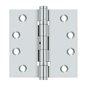 Deltana Architectural Hardware Solid Brass Hinges & Finials 4"x 4" Square Hinges, Ball Bearings pair - cabinetknobsonline