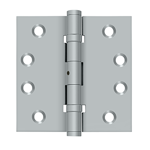 Deltana Architectural Hardware Solid Brass Hinges & Finials 4"x 4" Square Hinges, Ball Bearings pair - cabinetknobsonline