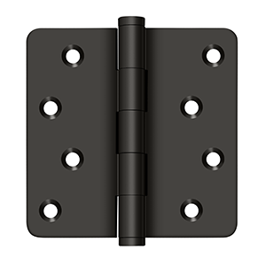 Deltana Architectural Hardware Solid Brass Hinges & Finials 4"x 4"x 1-4" Radius Hinges - Zig-Zag pair - cabinetknobsonline