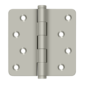 Deltana Architectural Hardware Solid Brass Hinges & Finials 4"x 4"x 1-4" Radius Hinges - Zig-Zag pair - cabinetknobsonline