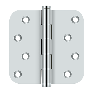 Deltana Architectural Hardware Solid Brass Hinges & Finials 4"x 4"x 1-4" Radius Hinges - Zig-Zag pair - cabinetknobsonline