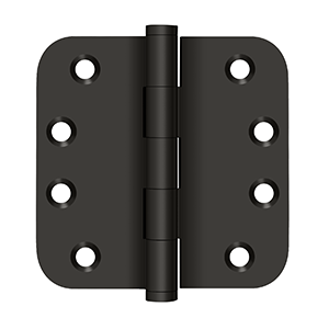 Deltana Architectural Hardware Solid Brass Hinges & Finials 4"x 4"x 5-8" Radius Hinges pair - cabinetknobsonline