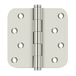 Deltana Architectural Hardware Solid Brass Hinges & Finials 4"x 4"x 5-8" Radius Hinge - Zig-Zag pair - cabinetknobsonline