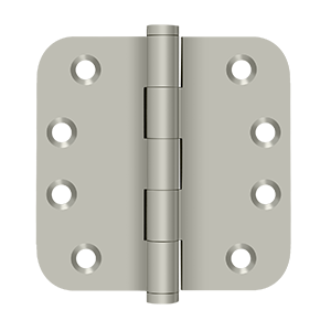 Deltana Architectural Hardware Solid Brass Hinges & Finials 4" x 4" x 5-8" Radius Hinges Residential pair - cabinetknobsonline