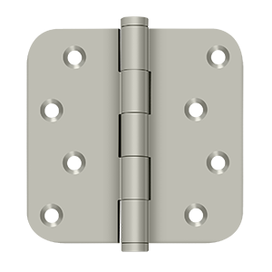 Deltana Architectural Hardware Solid Brass Hinges & Finials 4"x 4"x 5-8" Radius Hinge - Zig-Zag pair - cabinetknobsonline