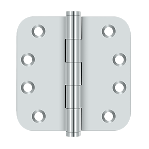 Deltana Architectural Hardware Solid Brass Hinges & Finials 4"x 4"x 5-8" Radius Hinges pair - cabinetknobsonline