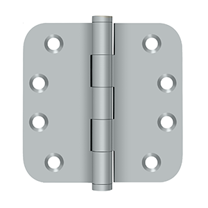 Deltana Architectural Hardware Solid Brass Hinges & Finials 4"x 4"x 5-8" Radius Hinges pair - cabinetknobsonline