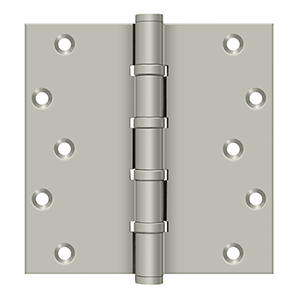 Deltana Architectural Hardware Solid Brass Hinges & Finials 6" X 6" Square Hinges pair - cabinetknobsonline