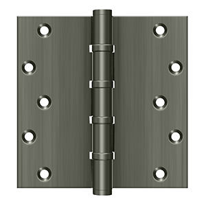 Deltana Architectural Hardware Solid Brass Hinges & Finials 6" X 6" Square Hinges pair - cabinetknobsonline