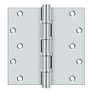 Deltana Architectural Hardware Solid Brass Hinges & Finials 6" X 6" Square Hinges pair - cabinetknobsonline