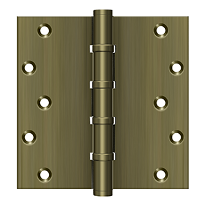 Deltana Architectural Hardware Solid Brass Hinges & Finials 6" X 6" Square Hinges pair - cabinetknobsonline