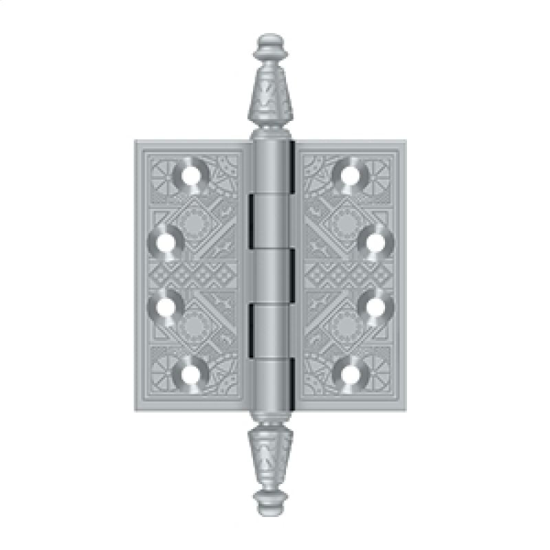 Deltana Architectural Hardware Specialty Solid Brass Hinges & Finials 3 1-2"x 3 1-2" Square Hinges pair - cabinetknobsonline