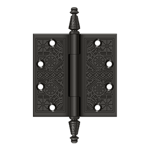 Deltana Architectural Hardware Specialty Solid Brass Hinges & Finials 4 1-2"x 4 1-2" Square Hinges pair - cabinetknobsonline