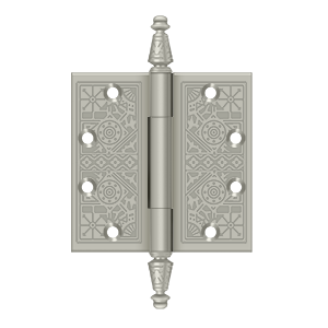 Deltana Architectural Hardware Specialty Solid Brass Hinges & Finials 4 1-2"x 4 1-2" Square Hinges pair - cabinetknobsonline