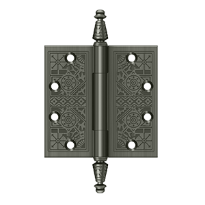 Deltana Architectural Hardware Specialty Solid Brass Hinges & Finials 4 1-2"x 4 1-2" Square Hinges pair - cabinetknobsonline