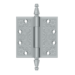 Deltana Architectural Hardware Specialty Solid Brass Hinges & Finials 4 1-2"x 4 1-2" Square Hinges pair - cabinetknobsonline