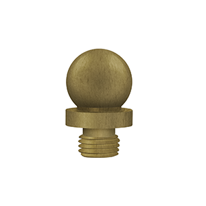 Deltana Architectural Hardware Specialty Solid Brass Hinges & Finials Ball Tip each - cabinetknobsonline