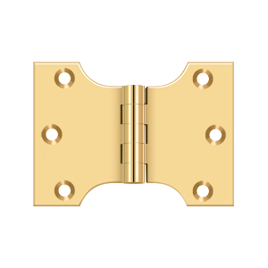 Deltana Architectural Hardware Specialty Solid Brass Hinges & Finials 3" x 4" Hinge pair - cabinetknobsonline