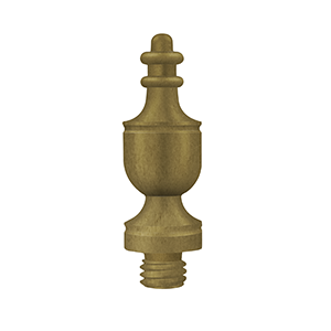 Deltana Architectural Hardware Specialty Solid Brass Hinges & Finials Urn Tip each - cabinetknobsonline