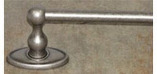 Top Knobs Bathroom Hardware Edwardian 30" Single Towel Rod Antique Pewter Oval Back Plate - cabinetknobsonline