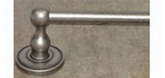 Top Knobs Bathroom Hardware Edwardian 30" Single Towel Rod-Antique Pewter-Plain Back Plate - cabinetknobsonline