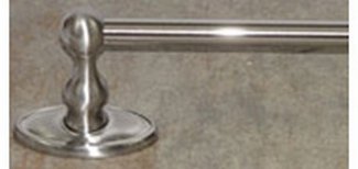 Top Knobs Bathroom Hardware Edwardian 30" Single Towel Rod Brushed Satin Nickel Oval Back Plate - cabinetknobsonline