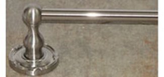 Top Knobs Bathroom Hardware Edwardian 30" Single Towel Rod-Brushed Satin Nickel-Ribbon Back Plate - cabinetknobsonline