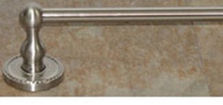 Top Knobs Bathroom Hardware Edwardian Bath 30" Single Towel Rod-Brushed Satin Nickel-Rope Back Plate - cabinetknobsonline