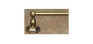 Top Knobs Bathroom Hardware Edwardian 30" Single Towel Rod - German Bronze - Hex Back Plate - cabinetknobsonline