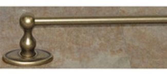 Top Knobs Bathroom Hardware Edwardian 30" Single Towel Rod German Bronze Oval Back Plate - cabinetknobsonline