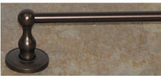 Top Knobs Bathroom Hardware Edwardian 30" Single Towel Rod-Oil Rubbed Bronze-Plain Back Plate - cabinetknobsonline