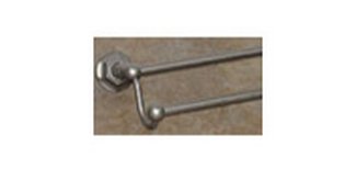 Top Knobs Bathroom Hardware Edwardian 30" Double Towel Rod - Antique Pewter- Hex Back Plate - cabinetknobsonline