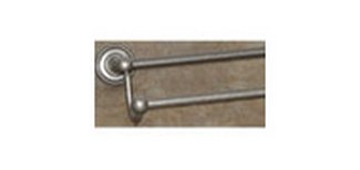 Top Knobs Bathroom Hardware Edwardian Bath 30" Double Towel Rod-Antique Pewter-Rope Back Plate - cabinetknobsonline