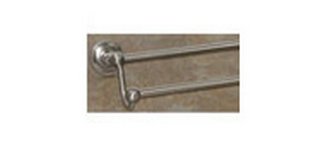 Top Knobs Bathroom Hardware Edwardian Bath 30" Double Towel Rod - Brushed Satin Nickel - Beaded Back - cabinetknobsonline