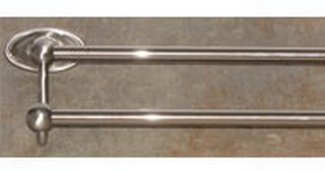 Top Knobs Bathroom Hardware Edwardian 30" Double Towel Rod Brushed Satin Nickel Oval Back Plate - cabinetknobsonline