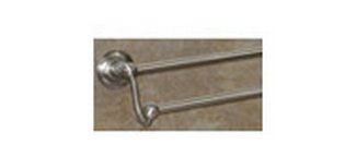 Top Knobs Bathroom Hardware Edwardian 30" Double Towel Rod-Brushed Satin Nickel-Plain Back Plate - cabinetknobsonline