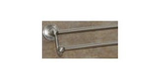 Top Knobs Bathroom Hardware Edwardian Bath 30" Double Towel Rod-Brushed Satin Nickel-Rope Back Plate - cabinetknobsonline