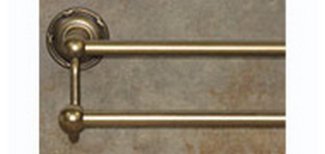 Top Knobs Bathroom Hardware Edwardian Bath 30" Double Towel Rod-German Bronze-Ribbon Back Plate - cabinetknobsonline