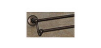 Top Knobs Bathroom Hardware Edwardian Bath 30" Double Towel Rod - Oil Rubbed Bronze - Beaded Back Pl - cabinetknobsonline