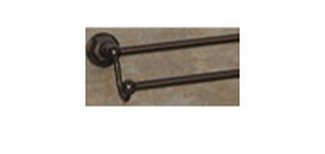 Top Knobs Bathroom Hardware Edwardian 30" Double Towel Rod - Oil Rubbed Bronze -Hex Back Plate - cabinetknobsonline