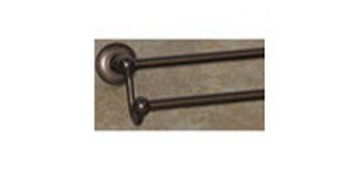 Top Knobs Bathroom Hardware Edwardian 30" Double Towel Rod-Oil Rubbed Bronze-Plain Back Plate - cabinetknobsonline