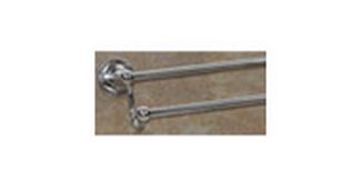 Top Knobs Bathroom Hardware Edwardian Bath 30" Double Towel Rod-Polished Chrome-Ribbon Back Plate - cabinetknobsonline