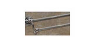 Top Knobs Bathroom Hardware Edwardian Bath 30" Double Towel Rod- Polished Chrome- Rope Back Plate - cabinetknobsonline