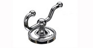 Top Knobs Bathroom Hardware Edwardian Bath Double Hook -Oil Rubbed Bronze-Rope Back Plate - cabinetknobsonline