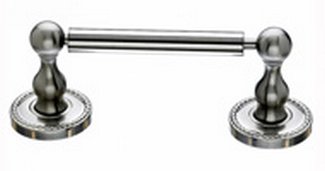 Top Knobs Bathroom Hardware Edwardian Bath Tissue Holder -Brushed Satin Nickel-Rope Back Plate - cabinetknobsonline