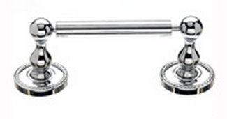 Top Knobs Bathroom Hardware Edwardian Bath Tissue Holder -Polished Chrome-Rope Back Plate - cabinetknobsonline