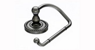 Top Knobs Bathroom Hardware Edwardian Bath Tissue Hook -Antique Pewter-Rope Back Plate - cabinetknobsonline