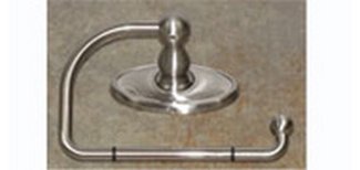 Top Knobs Bathroom Hardware Edwardian Bath Tissue Hook - Brushed Satin Nickel - Oval Back Plate - cabinetknobsonline