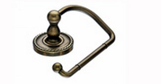 Top Knobs Bathroom Hardware Edwardian Bath Tissue Hook -German Bronze-Rope Back Plate - cabinetknobsonline